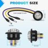 image:imageNilight 34 Round Marker Lights 10PCS White Side Bullet Clearance Light  304 Stainless Steel Bezel with IP68 Waterproof Hardwired Bright LEDs and 2 Wire Design for 12V Trailers Trucks Campers BoatsAmber Purple 10Pcs