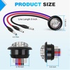 image:imageNilight 34 Round Marker Lights 10PCS White Side Bullet Clearance Light  304 Stainless Steel Bezel with IP68 Waterproof Hardwired Bright LEDs and 2 Wire Design for 12V Trailers Trucks Campers BoatsRed Purple 10Pcs