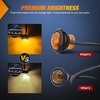 image:imageNilight 34 Round Marker Lights 10PCS White Side Bullet Clearance Light  304 Stainless Steel Bezel with IP68 Waterproof Hardwired Bright LEDs and 2 Wire Design for 12V Trailers Trucks Campers Boats10pcs 3Pin Amber