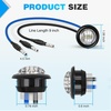 image:imageNilight 34 Round Marker Lights 10PCS White Side Bullet Clearance Light  304 Stainless Steel Bezel with IP68 Waterproof Hardwired Bright LEDs and 2 Wire Design for 12V Trailers Trucks Campers BoatsBlue White 10Pcs