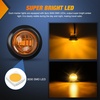 image:imageNilight 34 Round Marker Lights 10PCS White Side Bullet Clearance Light  304 Stainless Steel Bezel with IP68 Waterproof Hardwired Bright LEDs and 2 Wire Design for 12V Trailers Trucks Campers Boats10pcs 2Pin Amber