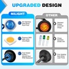 image:imageNilight 34 Round Marker Lights 10PCS White Side Bullet Clearance Light  304 Stainless Steel Bezel with IP68 Waterproof Hardwired Bright LEDs and 2 Wire Design for 12V Trailers Trucks Campers BoatsBlue 10Pcs 304 Bezel