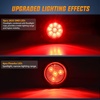 image:imageNilight 34 Round Marker Lights 10PCS White Side Bullet Clearance Light  304 Stainless Steel Bezel with IP68 Waterproof Hardwired Bright LEDs and 2 Wire Design for 12V Trailers Trucks Campers BoatsRed 2Pcs 9LED