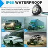 image:imageNilight 34 Round Marker Lights 10PCS White Side Bullet Clearance Light  304 Stainless Steel Bezel with IP68 Waterproof Hardwired Bright LEDs and 2 Wire Design for 12V Trailers Trucks Campers BoatsGreen White 10Pcs