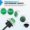 image:imageNilight 34 Round Marker Lights 10PCS White Side Bullet Clearance Light  304 Stainless Steel Bezel with IP68 Waterproof Hardwired Bright LEDs and 2 Wire Design for 12V Trailers Trucks Campers BoatsGreen 10Pcs 304 Bezel