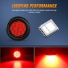 image:imageNilight 34 Round Marker Lights 10PCS White Side Bullet Clearance Light  304 Stainless Steel Bezel with IP68 Waterproof Hardwired Bright LEDs and 2 Wire Design for 12V Trailers Trucks Campers BoatsRed 2Pcs 9LED