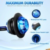 image:imageNilight 34 Round Marker Lights 10PCS White Side Bullet Clearance Light  304 Stainless Steel Bezel with IP68 Waterproof Hardwired Bright LEDs and 2 Wire Design for 12V Trailers Trucks Campers BoatsBlue 10Pcs