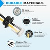 image:imageNilight 34 Round Marker Lights 10PCS White Side Bullet Clearance Light  304 Stainless Steel Bezel with IP68 Waterproof Hardwired Bright LEDs and 2 Wire Design for 12V Trailers Trucks Campers BoatsAmber White 10Pcs