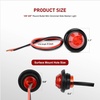 image:imageNilight 34 Round Marker Lights 10PCS White Side Bullet Clearance Light  304 Stainless Steel Bezel with IP68 Waterproof Hardwired Bright LEDs and 2 Wire Design for 12V Trailers Trucks Campers Boats10pcs Red