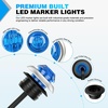 image:imageNilight 34 Round Marker Lights 10PCS White Side Bullet Clearance Light  304 Stainless Steel Bezel with IP68 Waterproof Hardwired Bright LEDs and 2 Wire Design for 12V Trailers Trucks Campers BoatsBlue 10Pcs 304 Bezel