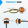 image:imageNilight 34 Round Marker Lights 10PCS White Side Bullet Clearance Light  304 Stainless Steel Bezel with IP68 Waterproof Hardwired Bright LEDs and 2 Wire Design for 12V Trailers Trucks Campers BoatsAmber 20Pcs 304 Bezel