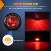 image:imageNilight 34 Round Marker Lights 10PCS White Side Bullet Clearance Light  304 Stainless Steel Bezel with IP68 Waterproof Hardwired Bright LEDs and 2 Wire Design for 12V Trailers Trucks Campers Boats10pcs 2Pin Red