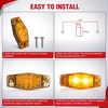 image:imageNilight Fender Side Marker Lights 2PCS for 20082021 Kenworth T660 T170  T270 T370 45LED Amber Len Waterproof Shock Resistant Easy Installation Plug and Play Front Clearance Flowing LightAmberUniversal 25inch Oval