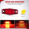 image:imageNilight Fender Side Marker Lights 2PCS for 20082021 Kenworth T660 T170  T270 T370 45LED Amber Len Waterproof Shock Resistant Easy Installation Plug and Play Front Clearance Flowing LightRedUniversal 25inch Oval