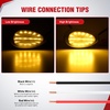 image:imageNilight Fender Side Marker Lights 2PCS for 20082021 Kenworth T660 T170  T270 T370 45LED Amber Len Waterproof Shock Resistant Easy Installation Plug and Play Front Clearance Flowing LightClear AmberUniversal 6inch Teardrop