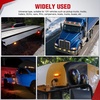 image:imageNilight Fender Side Marker Lights 2PCS for 20082021 Kenworth T660 T170  T270 T370 45LED Amber Len Waterproof Shock Resistant Easy Installation Plug and Play Front Clearance Flowing LightClear AmberRedUniversal 25inch Oval