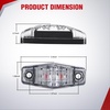 image:imageNilight Fender Side Marker Lights 2PCS for 20082021 Kenworth T660 T170  T270 T370 45LED Amber Len Waterproof Shock Resistant Easy Installation Plug and Play Front Clearance Flowing LightClear RedUniversal 25inch Oval