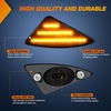 image:imageNilight Fender Side Marker Lights 2PCS for 20082021 Kenworth T660 T170  T270 T370 45LED Amber Len Waterproof Shock Resistant Easy Installation Plug and Play Front Clearance Flowing LightSmoked Amber 20082021 Kenworth T660 T170 T270