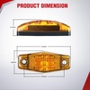 image:imageNilight Fender Side Marker Lights 2PCS for 20082021 Kenworth T660 T170  T270 T370 45LED Amber Len Waterproof Shock Resistant Easy Installation Plug and Play Front Clearance Flowing LightAmberUniversal 25inch Oval