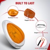 image:imageNilight Fender Side Marker Lights 2PCS for 20082021 Kenworth T660 T170  T270 T370 45LED Amber Len Waterproof Shock Resistant Easy Installation Plug and Play Front Clearance Flowing LightAmberUniversal 6inch Teardrop