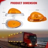 image:imageNilight Fender Side Marker Lights 2PCS for 20082021 Kenworth T660 T170  T270 T370 45LED Amber Len Waterproof Shock Resistant Easy Installation Plug and Play Front Clearance Flowing LightAmberUniversal 6inch Teardrop