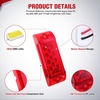 image:imageNilight Rectangle Side Marker Lights 2PCS Red 21 LED Surface Mount 12V  IP67 Waterproof Dual Function Running and Brake Lighting with Reflective Lens for Trailers Trucks RVs Campers Boats and Vans13LED Red 2Pcs