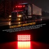 image:imageNilight Rectangle Side Marker Lights 2PCS Red 21 LED Surface Mount 12V  IP67 Waterproof Dual Function Running and Brake Lighting with Reflective Lens for Trailers Trucks RVs Campers Boats and Vans21LED Red 2Pcs