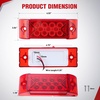 image:imageNilight Rectangle Side Marker Lights 2PCS Red 21 LED Surface Mount 12V  IP67 Waterproof Dual Function Running and Brake Lighting with Reflective Lens for Trailers Trucks RVs Campers Boats and Vans13LED Red 2Pcs