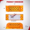 image:imageNilight Rectangle Side Marker Lights 2PCS Red 21 LED Surface Mount 12V  IP67 Waterproof Dual Function Running and Brake Lighting with Reflective Lens for Trailers Trucks RVs Campers Boats and Vans13LED Amber 2Pcs