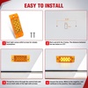 image:imageNilight Rectangle Side Marker Lights 2PCS Red 21 LED Surface Mount 12V  IP67 Waterproof Dual Function Running and Brake Lighting with Reflective Lens for Trailers Trucks RVs Campers Boats and Vans13LED Amber 2Pcs