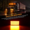 image:imageNilight Rectangle Side Marker Lights 2PCS Red 21 LED Surface Mount 12V  IP67 Waterproof Dual Function Running and Brake Lighting with Reflective Lens for Trailers Trucks RVs Campers Boats and Vans21LED Amber 2Pcs
