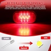 image:imageNilight Rectangle Side Marker Lights 2PCS Red 21 LED Surface Mount 12V  IP67 Waterproof Dual Function Running and Brake Lighting with Reflective Lens for Trailers Trucks RVs Campers Boats and Vans10LED Red 2Pcs