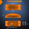 image:imageNilight Rectangle Side Marker Lights 2PCS Red 21 LED Surface Mount 12V  IP67 Waterproof Dual Function Running and Brake Lighting with Reflective Lens for Trailers Trucks RVs Campers Boats and Vans21LED Amber 2Pcs
