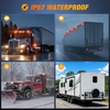 image:imageNilight Rectangle Side Marker Lights 2PCS Red 21 LED Surface Mount 12V  IP67 Waterproof Dual Function Running and Brake Lighting with Reflective Lens for Trailers Trucks RVs Campers Boats and Vans21LED Amber 2Pcs