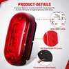 image:imageNilight Rectangle Side Marker Lights 2PCS Red 21 LED Surface Mount 12V  IP67 Waterproof Dual Function Running and Brake Lighting with Reflective Lens for Trailers Trucks RVs Campers Boats and Vans10LED Red 2Pcs