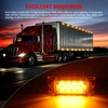 image:imageNilight Rectangle Side Marker Lights 2PCS Red 21 LED Surface Mount 12V  IP67 Waterproof Dual Function Running and Brake Lighting with Reflective Lens for Trailers Trucks RVs Campers Boats and Vans13LED Amber 2Pcs
