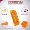 image:imageNilight Rectangle Side Marker Lights 2PCS Red 21 LED Surface Mount 12V  IP67 Waterproof Dual Function Running and Brake Lighting with Reflective Lens for Trailers Trucks RVs Campers Boats and Vans13LED Amber 2Pcs