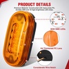 image:imageNilight Rectangle Side Marker Lights 2PCS Red 21 LED Surface Mount 12V  IP67 Waterproof Dual Function Running and Brake Lighting with Reflective Lens for Trailers Trucks RVs Campers Boats and Vans10LED Red Amber 4Pcs