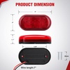 image:imageNilight Rectangle Side Marker Lights 2PCS Red 21 LED Surface Mount 12V  IP67 Waterproof Dual Function Running and Brake Lighting with Reflective Lens for Trailers Trucks RVs Campers Boats and Vans10LED Red 2Pcs