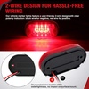 image:imageNilight Rectangle Side Marker Lights 2PCS Red 21 LED Surface Mount 12V  IP67 Waterproof Dual Function Running and Brake Lighting with Reflective Lens for Trailers Trucks RVs Campers Boats and Vans10LED Red 2Pcs