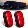 image:imageNilight Rectangle Side Marker Lights 2PCS Red 21 LED Surface Mount 12V  IP67 Waterproof Dual Function Running and Brake Lighting with Reflective Lens for Trailers Trucks RVs Campers Boats and Vans10LED Red 2Pcs