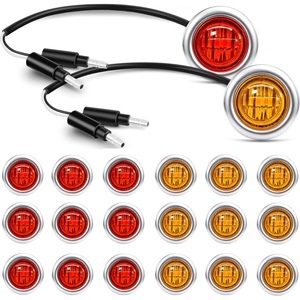 image:imageNilight 34 Round Marker Lights 10PCS White Side Bullet Clearance Light  304 Stainless Steel Bezel with IP68 Waterproof Hardwired Bright LEDs and 2 Wire Design for 12V Trailers Trucks Campers Boats20pcs 2Pin Red Amber 304 Bezel