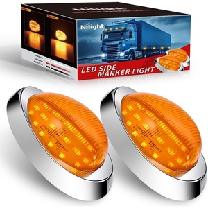 image:imageNilight Fender Side Marker Lights 2PCS for 20082021 Kenworth T660 T170  T270 T370 45LED Amber Len Waterproof Shock Resistant Easy Installation Plug and Play Front Clearance Flowing LightAmberUniversal 6inch Teardrop