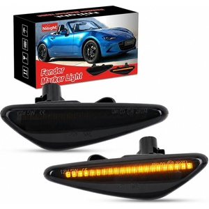 image:imageNilight Fender Side Marker Lights 2PCS for 20082021 Kenworth T660 T170  T270 T370 45LED Amber Len Waterproof Shock Resistant Easy Installation Plug and Play Front Clearance Flowing LightSmoked Amber 2016up Mazda MX5200912 Mazda RX8