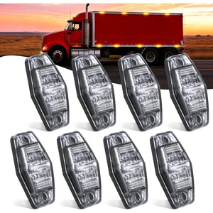 image:imageNilight Fender Side Marker Lights 2PCS for 20082021 Kenworth T660 T170  T270 T370 45LED Amber Len Waterproof Shock Resistant Easy Installation Plug and Play Front Clearance Flowing LightClear AmberUniversal 25inch Oval
