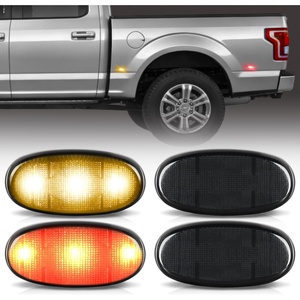 image:imageNilight Fender Side Marker Lights 2PCS for 20082021 Kenworth T660 T170  T270 T370 45LED Amber Len Waterproof Shock Resistant Easy Installation Plug and Play Front Clearance Flowing LightSmoked AmberRed F250 350 450 550 20112022