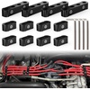 image:imageNilight 12PCS Spark Plug Wire Separator Divider Kit Black  Ignition Wire Holder Loom Organizer Clamp for 8mm 9mm 10mm Car Engine Wires Aluminum Alloy