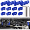image:imageNilight 12PCS Spark Plug Wire Separator Divider Kit Blue  Ignition Wire Holder Loom Organizer Clamp for 8mm 9mm 10mm Car Engine Wires Aluminum Alloy