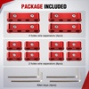image:imageNilight 12PCS Spark Plug Wire Separator Divider Kit Red  Ignition Wire Holder Loom Organizer Clamp for 8mm 9mm 10mm Car Engine Wires Aluminum Alloy