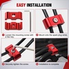image:imageNilight 12PCS Spark Plug Wire Separator Divider Kit Red  Ignition Wire Holder Loom Organizer Clamp for 8mm 9mm 10mm Car Engine Wires Aluminum Alloy